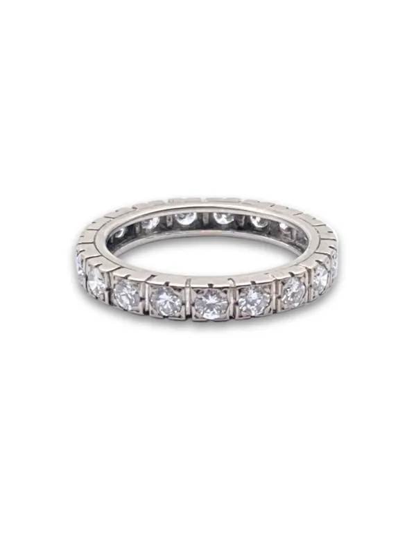 Bague alliance en or blanc 18 carats & diamants
