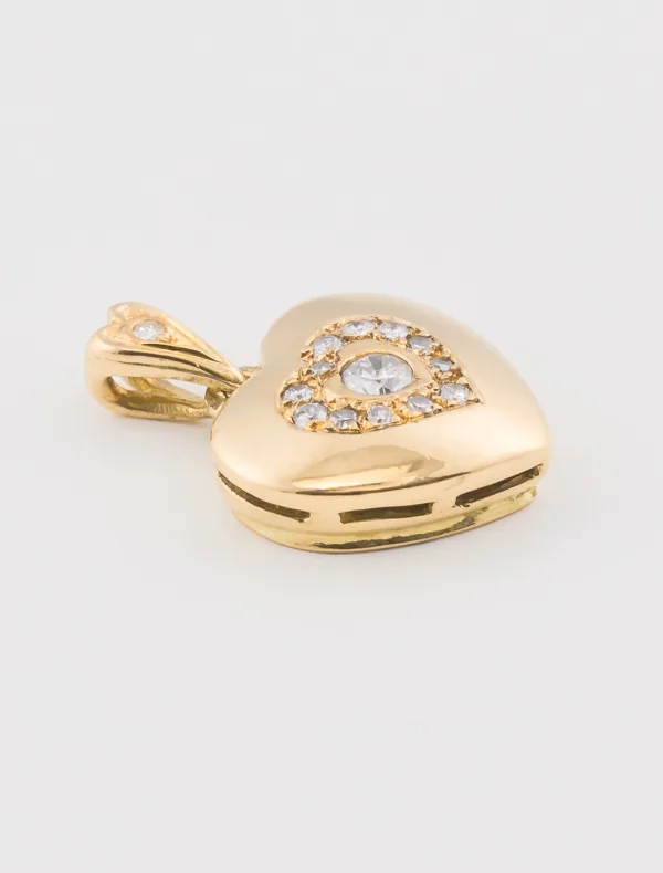 Pendentif Coeur & Diamants