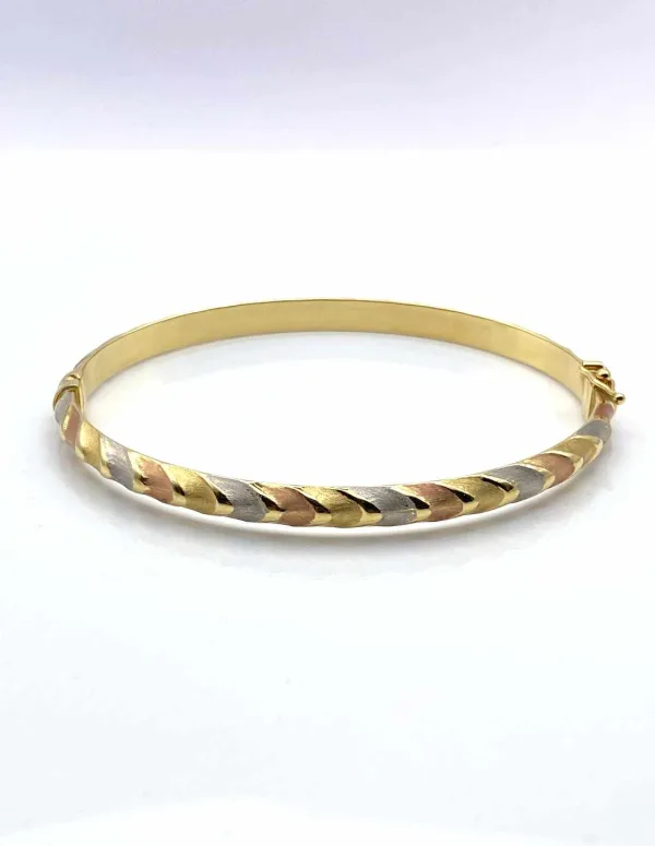Bracelet Ouvrant 3 Tons Or 18K