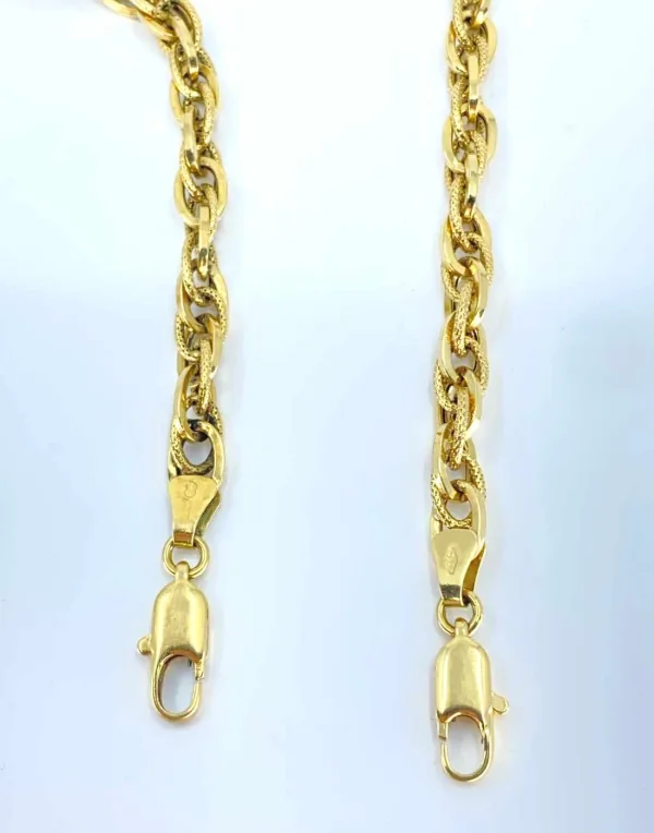 Parure Collier & Bracelet Mailles Or Jaune