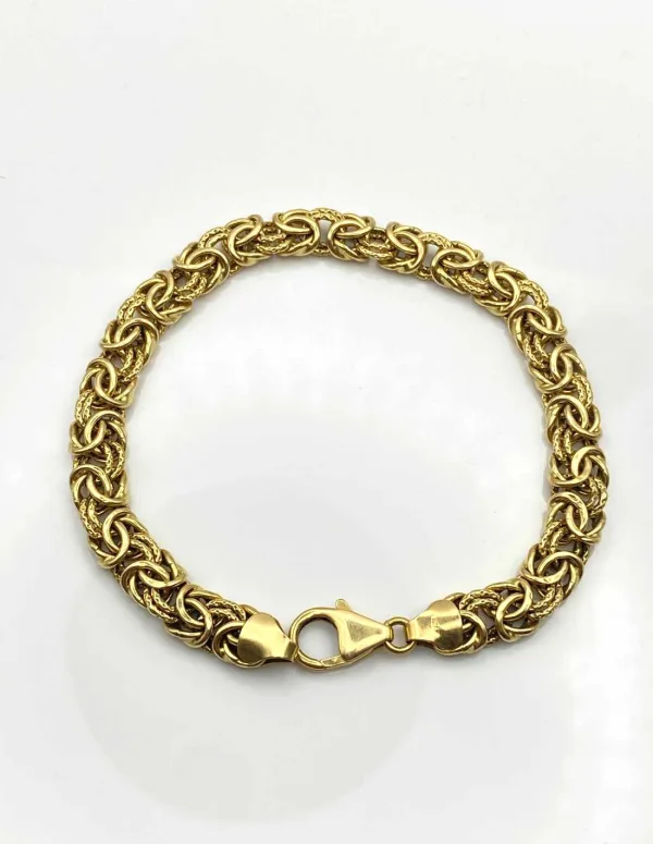 Bracelet Or Jaune Mailles Byzantines