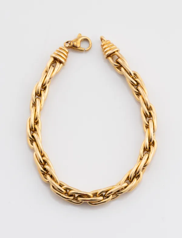 Bracelet Maille Epaisse Or Jaune