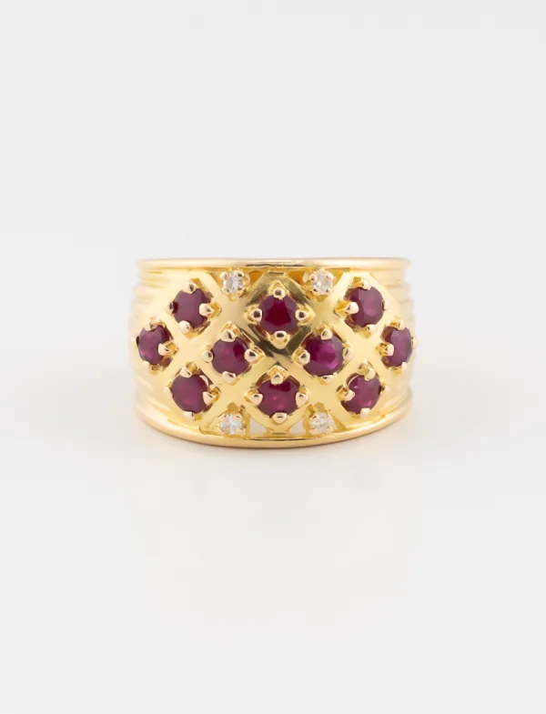 Bague Rubis & Diamants