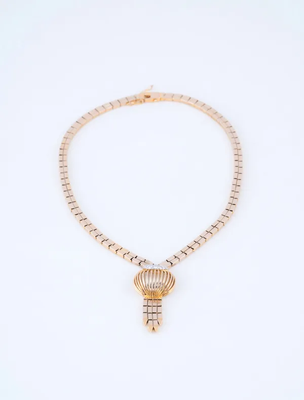 Collier Art Déco Or Jaune & Diamants