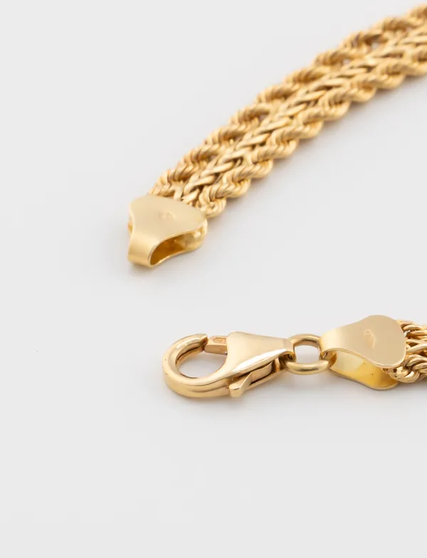 Bracelet Maille Torsadée Or Jaune