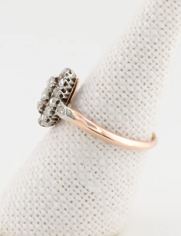 Bague Ancienne Or Rose & Diamants