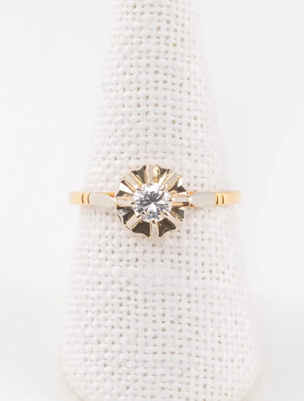 Bague 2 Ors & Solitaire