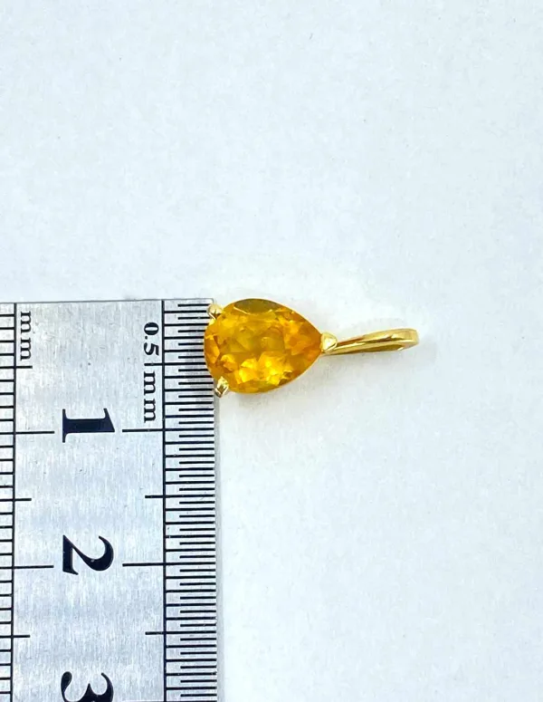 Pendentif Or Jaune & Citrine Poire