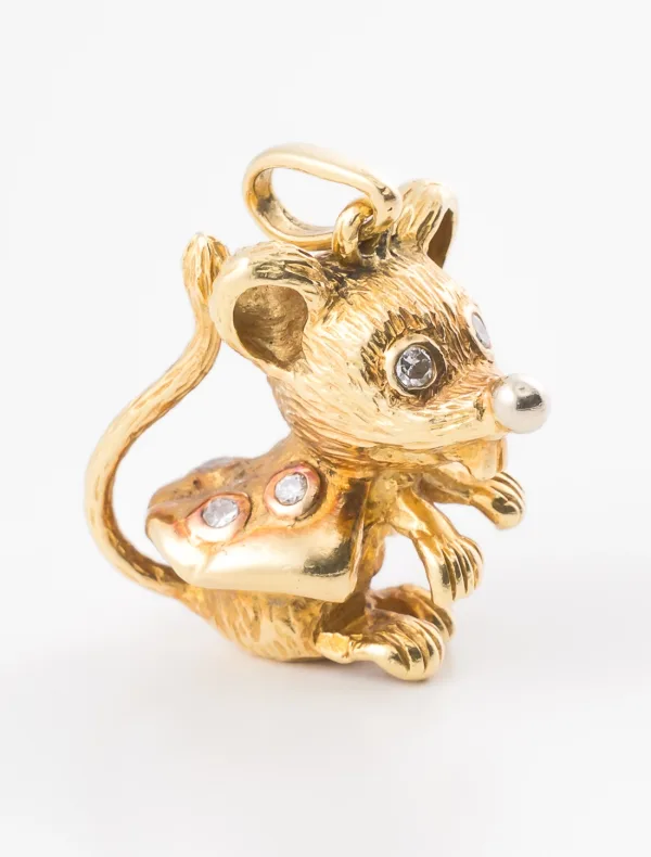 Pendentif Souris Or & Diamants