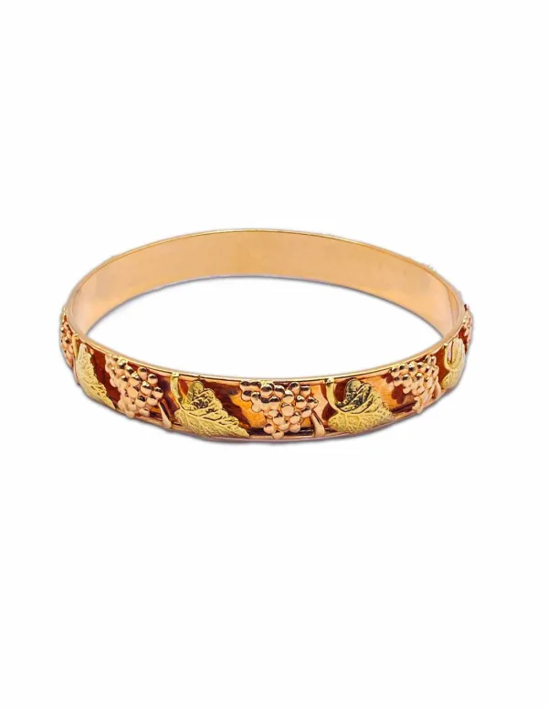 Bracelet jonc or (18 carats) avec grappes de raisins