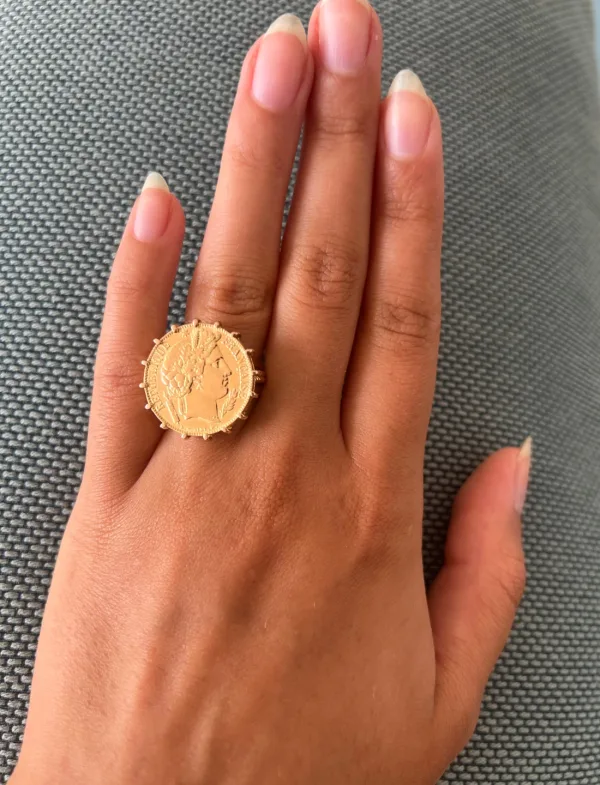 Bague Porte Pièce 20 Francs Or
