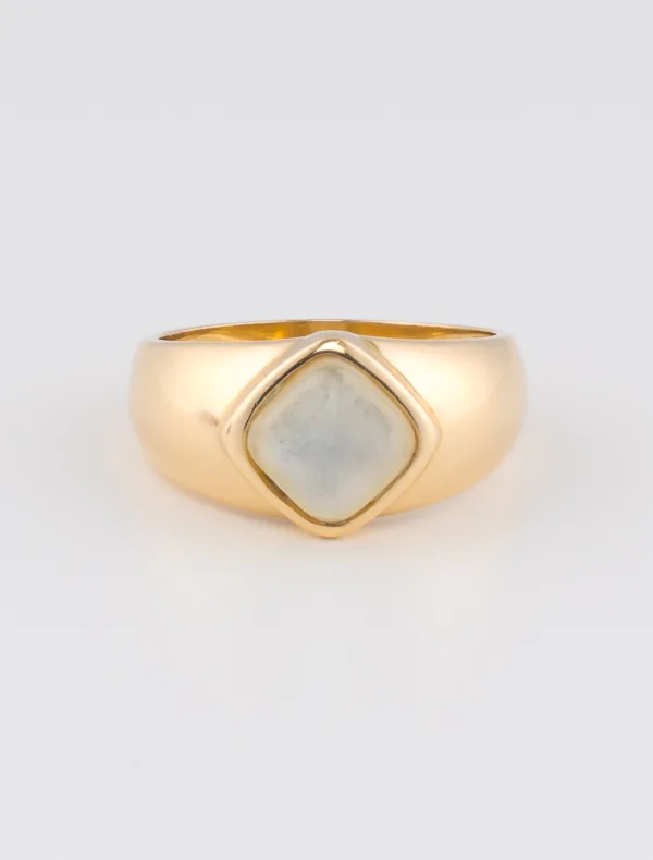 Bague Jonc Nacre Or Jaune