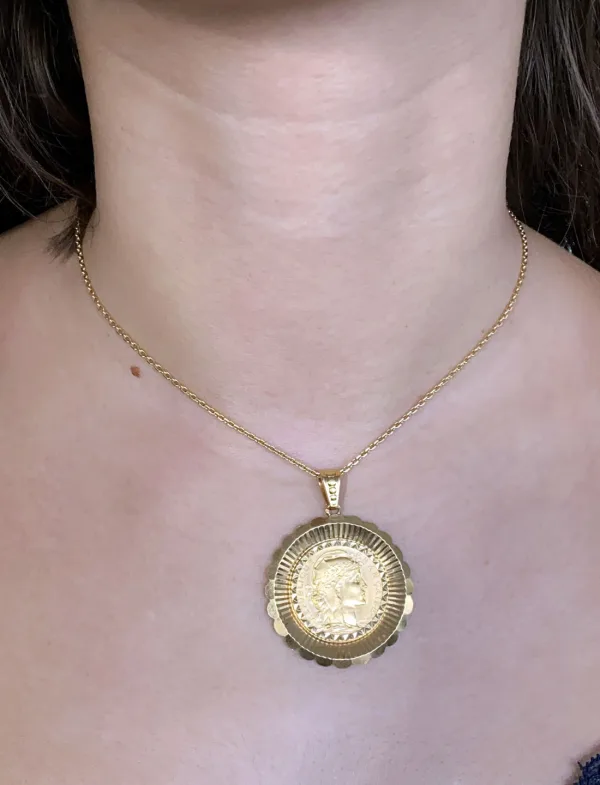 Rare Pendentif Vintage 2O Francs Or