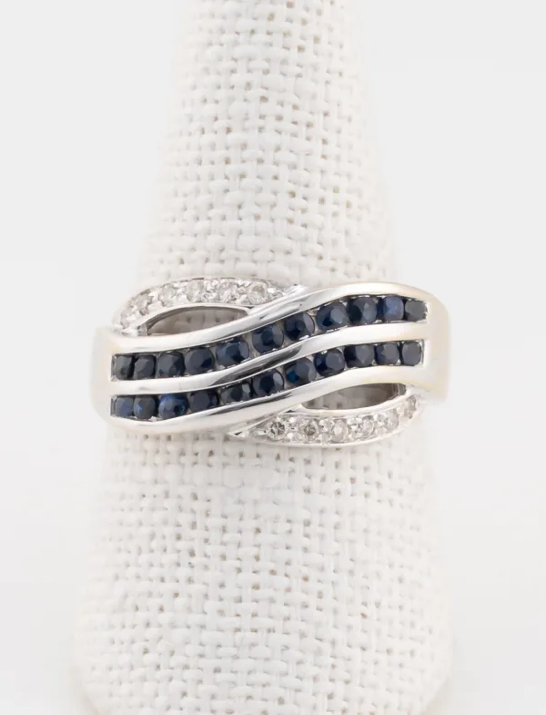 Bague Saphirs & Diamants Or Blanc