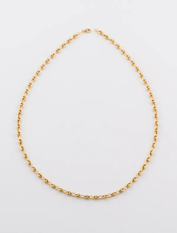 Collier Grain de Café Or Jaune