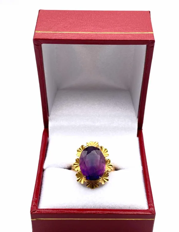 Bague Vintage Or Jaune & Améthyste