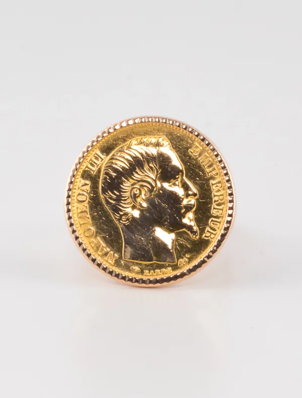 Bague porte pièce or Napoléon III