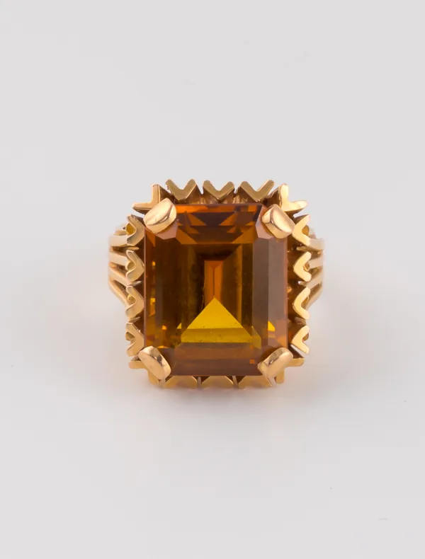 Bague Citrine Or Jaune