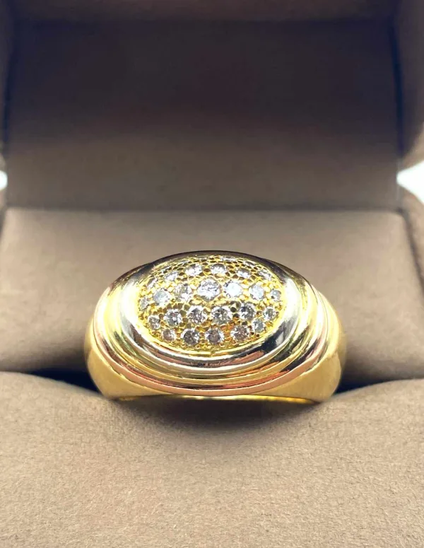 Bague Jonc Or Jaune 18K & Diamants