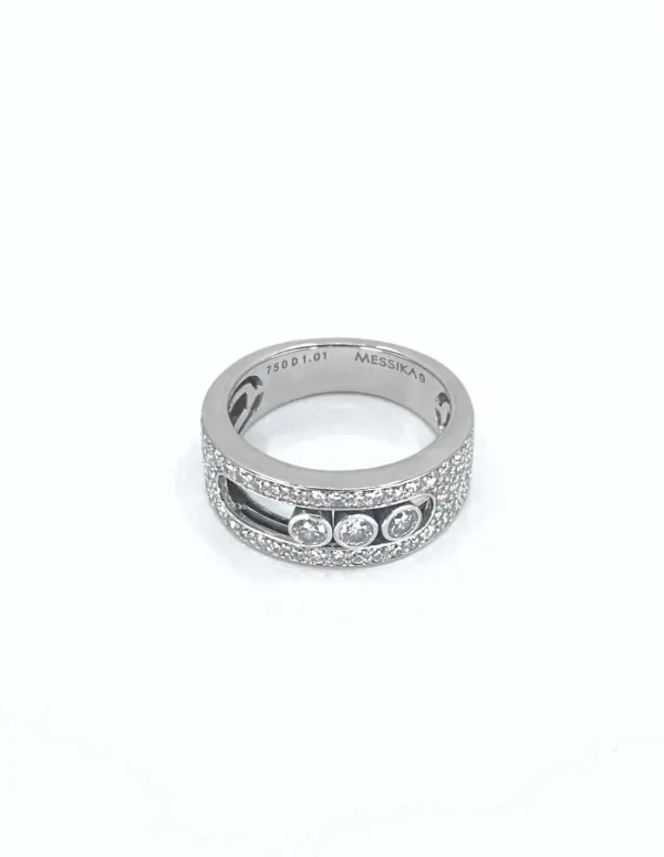 Bage Messika Move Or Blanc Pavée Diamants