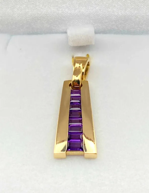GUY LAROCHE - Pendentif Or & Amethystes