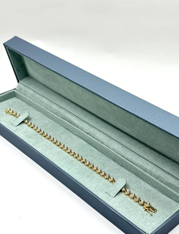 Bracelet Tennis Vintage Or Jaune & Diamants
