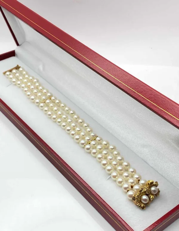 Bracelet Perles de Culture Fermoir Or
