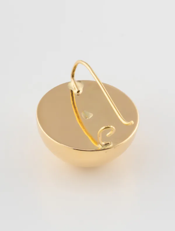 Boucles d'Oreilles Boules or Jaune