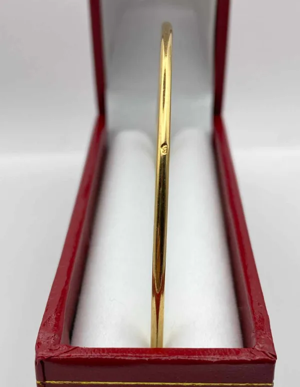 Bracelet Jonc Ovale Massif Or Jaune 18K
