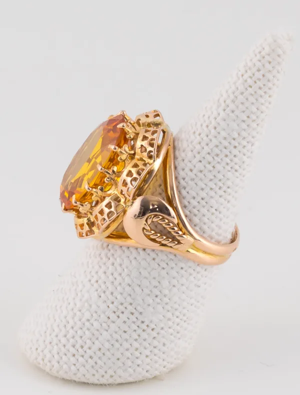 Bague Citrine Or Jaune