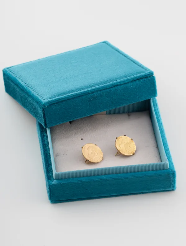 Boucles d'Oreilles Pièce d'Or Napoléon