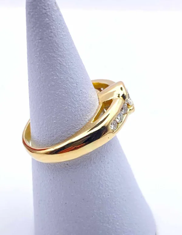 Bague Or Jaune 18k & diamants