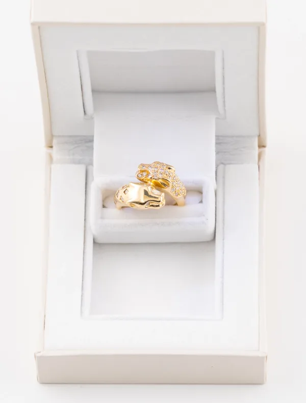 Bague Léopards Or Jaune & Diamants
