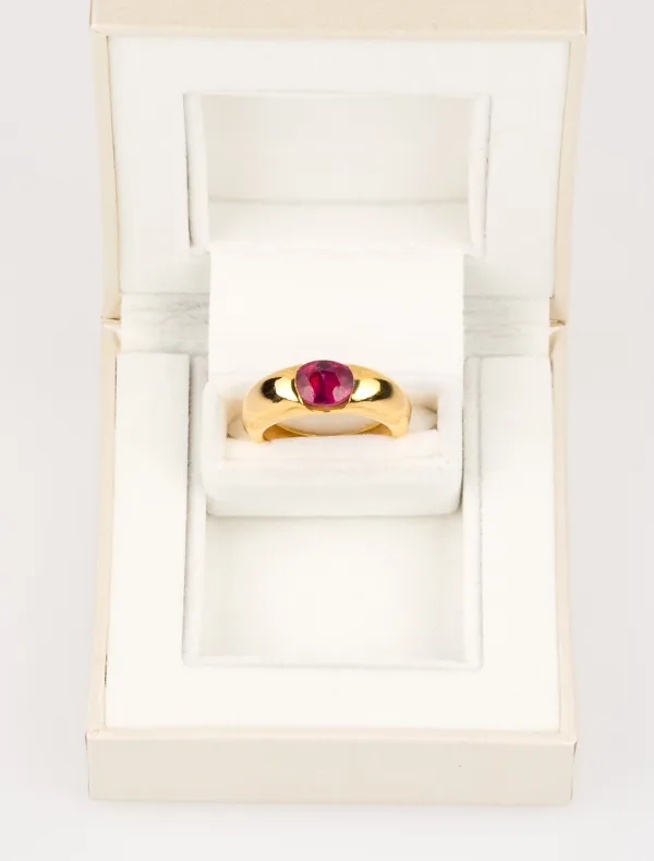 Bague Jonc Or Jaune & Tourmaline
