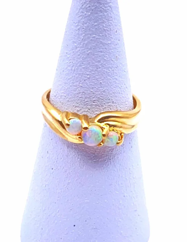Bague Or Jaune 18k & Opales