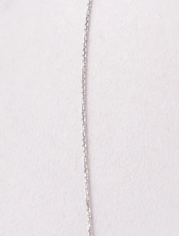 Collier Or Blanc Initiale C & Diamants