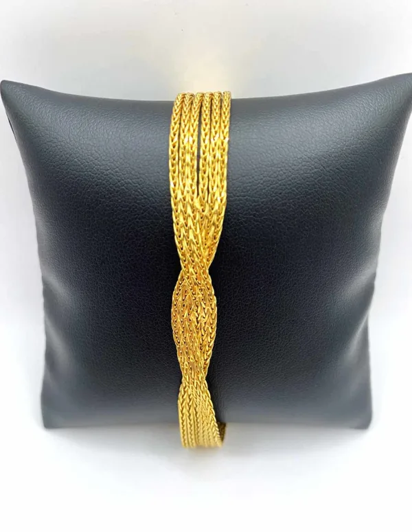 Bracelet Plat Multi-chaînes Or Jaune