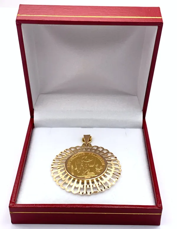 Rare Pendentif Vintage Pièce 2O Francs Or