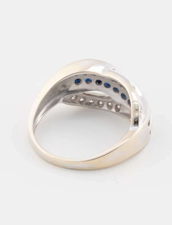 Bague Saphirs & Diamants Or Blanc