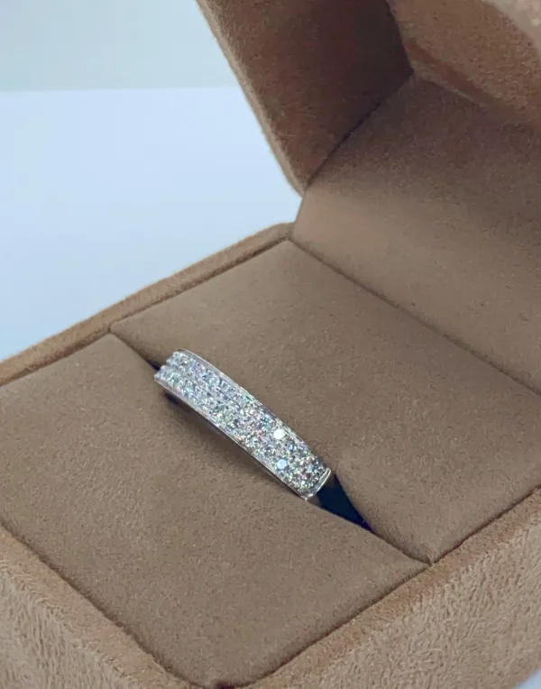 Bague Or Blanc Pavage Diamants
