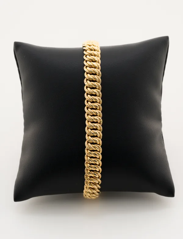 Bracelet Maille Américaine Or Jaune
