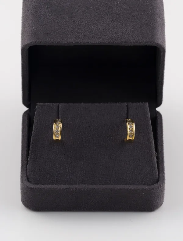 Boucles d'Oreilles Or Jaune & Diamants