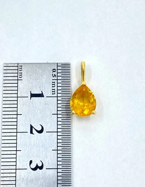 Pendentif Or Jaune & Citrine Poire