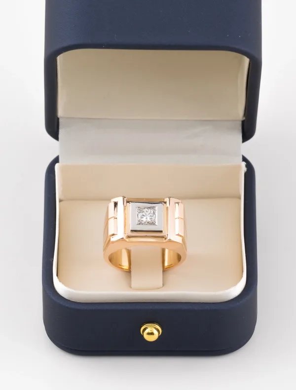 Chevalière Or Jaune & Diamant