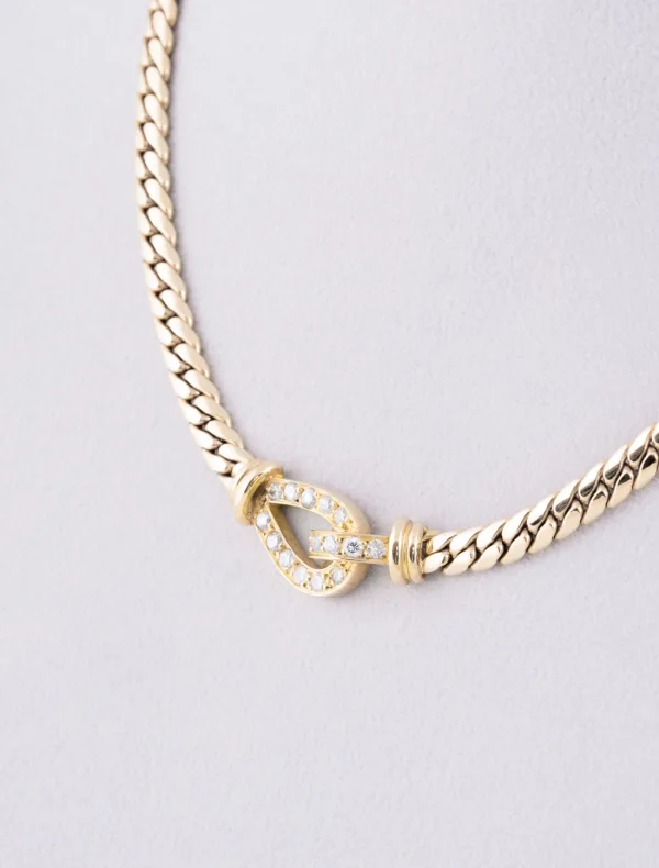 Collier Boucle Or Jaune & Diamants