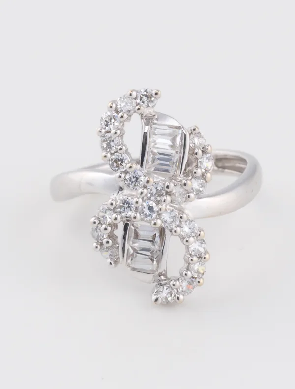 Bague Noeud Or Blanc & Diamants