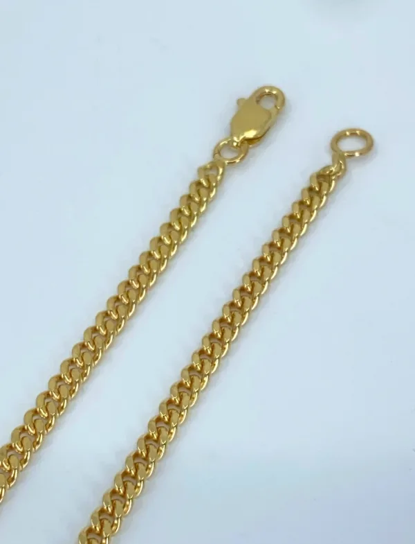 Chaîne maille gourmette or jaune 18k (56 cm)