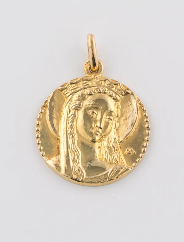 Médaille Vierge en Majesté Or Jaune