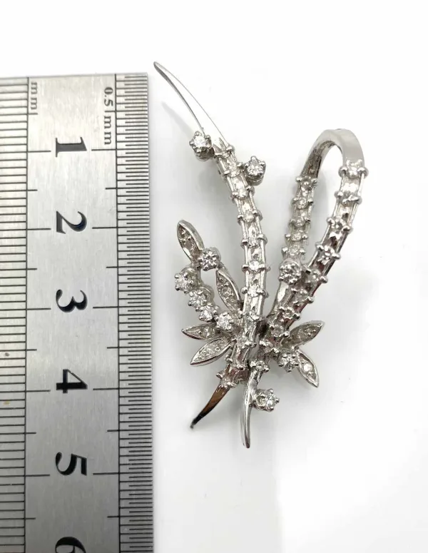 Broche Or Blanc & Diamants