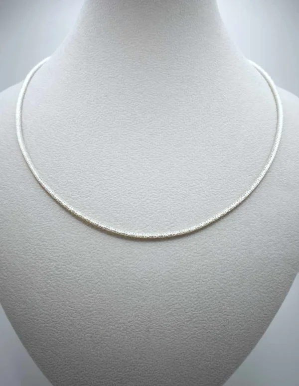Collier Tour de Cou Réversible Or Jaune & Or Blanc